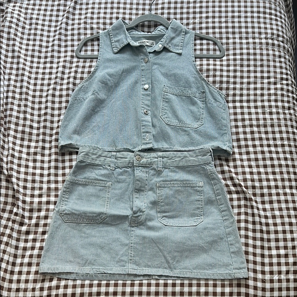Pull & Bear matching denim set (top)